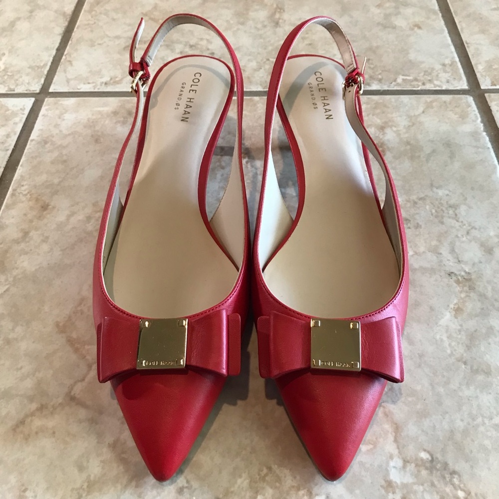 Cole Haan Red Kitten Heels